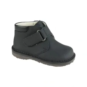 528 - Black Sahara Leather Velcro for Toddler/Boy by London Kids