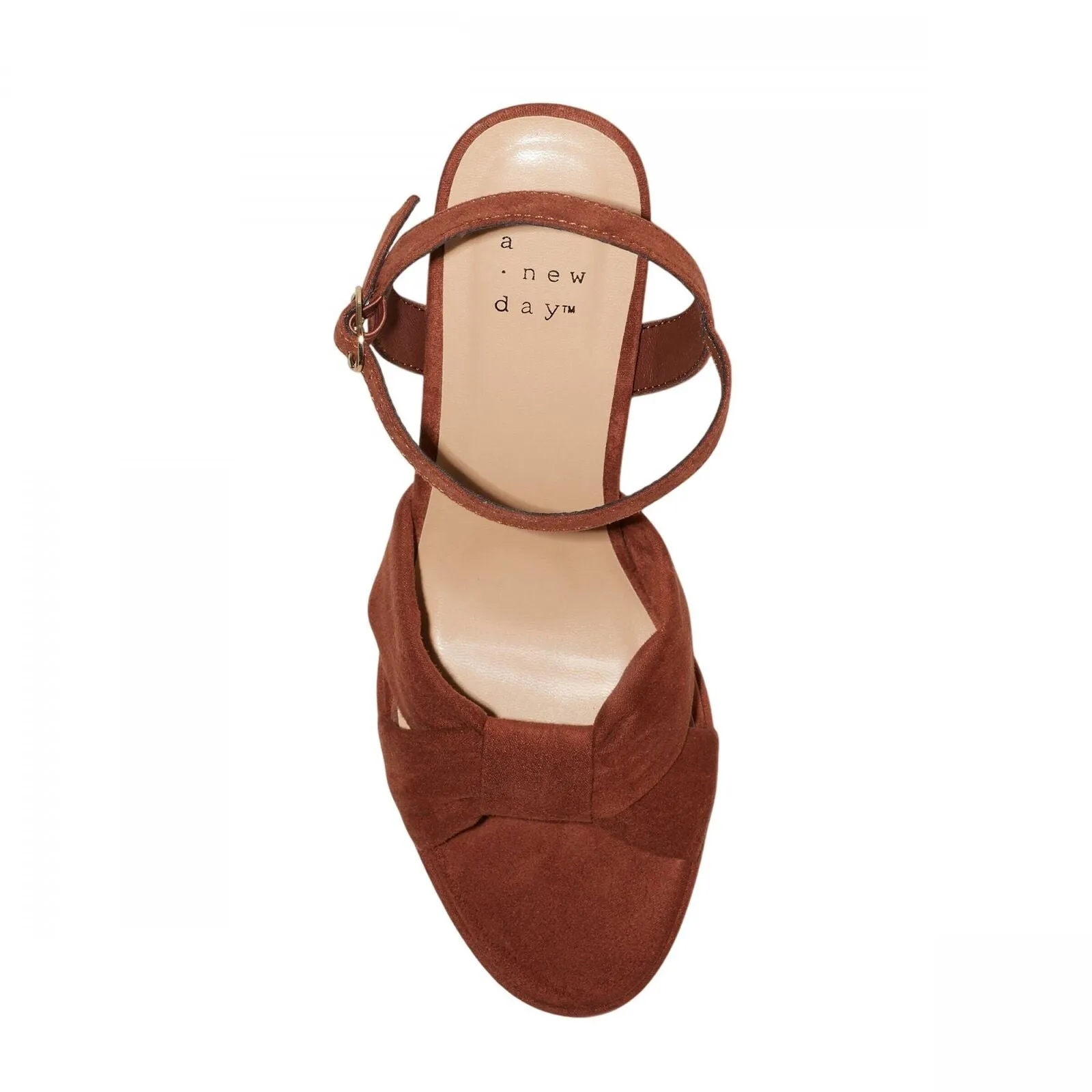 A New Day Womens Riah Platform Heels with Memory Foam Insole 88075193 Brown 8.5M