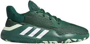 adidas Pro Bounce 2019 Low Shoe - Men's Basketball Dark Green/White/Glow Green