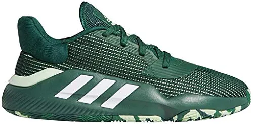 adidas Pro Bounce 2019 Low Shoe - Men's Basketball Dark Green/White/Glow Green