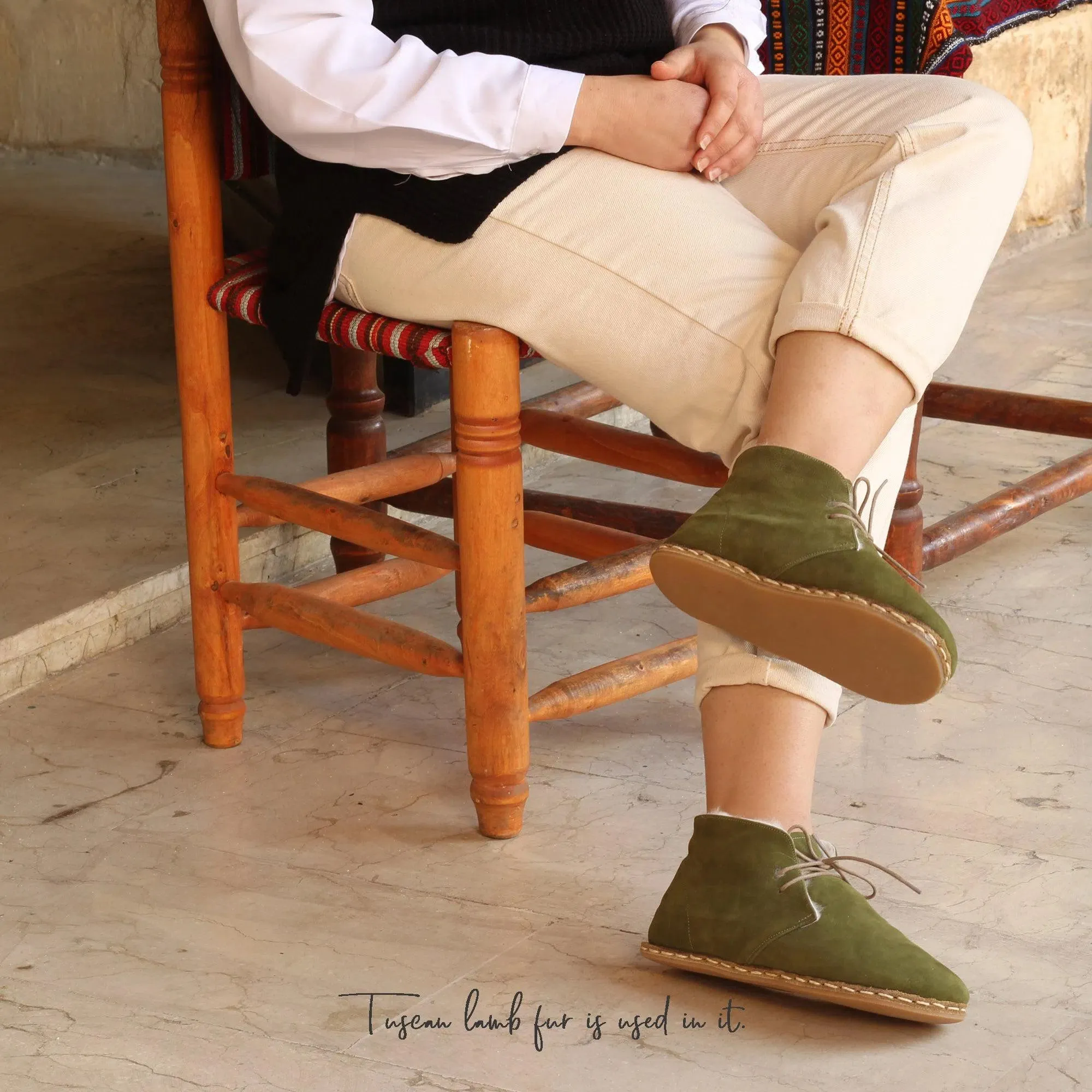 Barefoot Grounding Ankle Boots Green Women