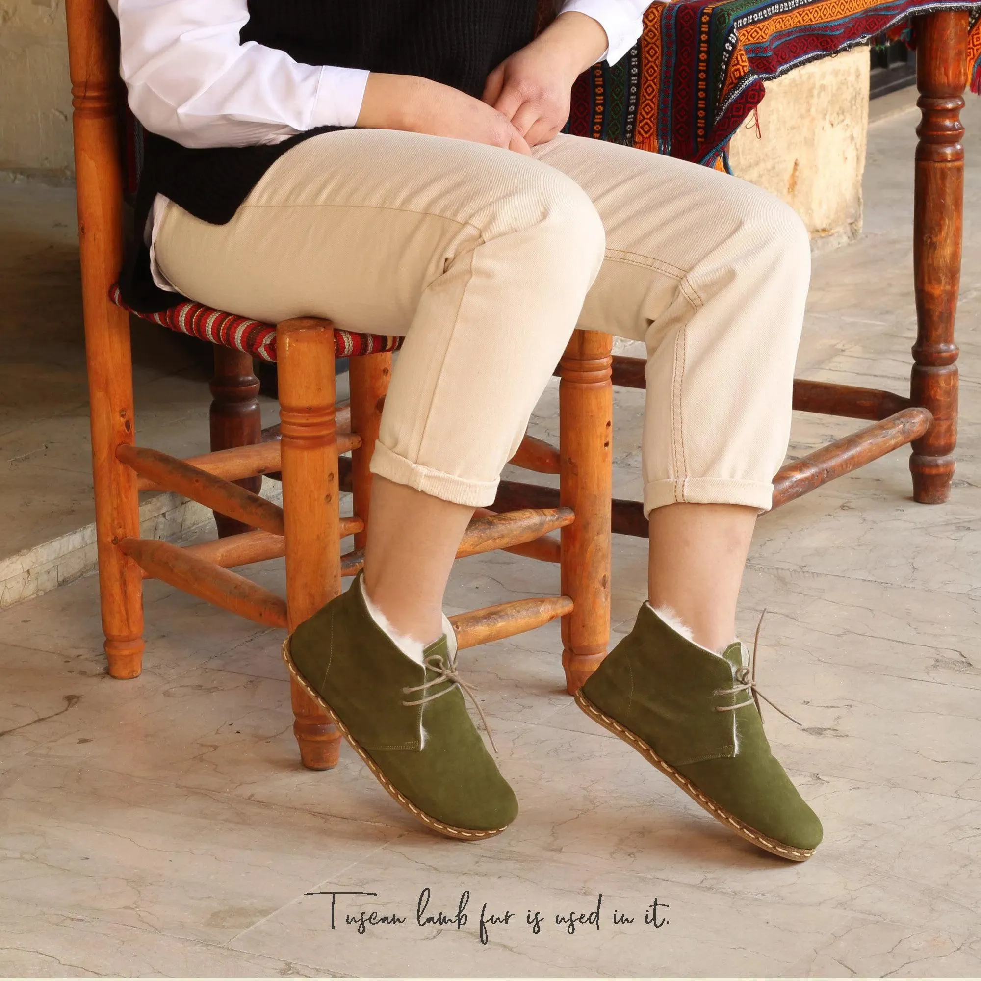 Barefoot Grounding Ankle Boots Green Women