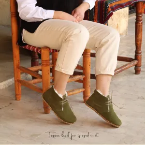 Barefoot Grounding Ankle Boots Green Women