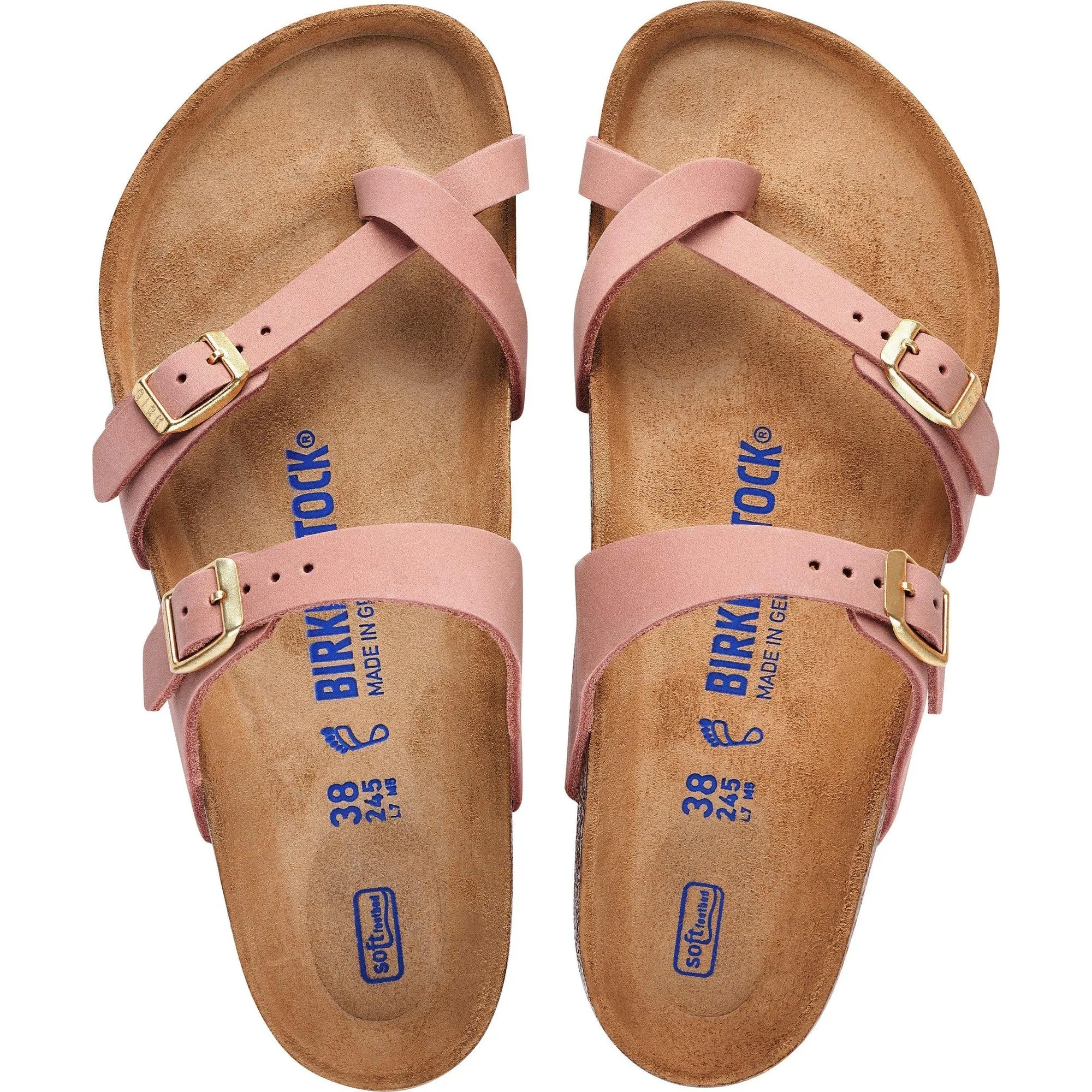 Birkenstock Mayari SFB 1023964 Ladies Old Rose Nubuck Arch Support Slip On Sandals