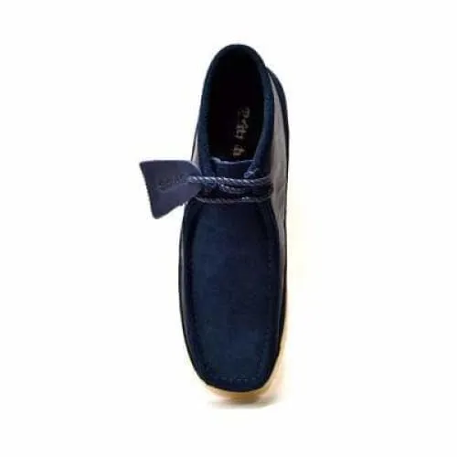 British Walkers Walker 100 Wallabee Boots Men's Navy Blue Suede and Leather