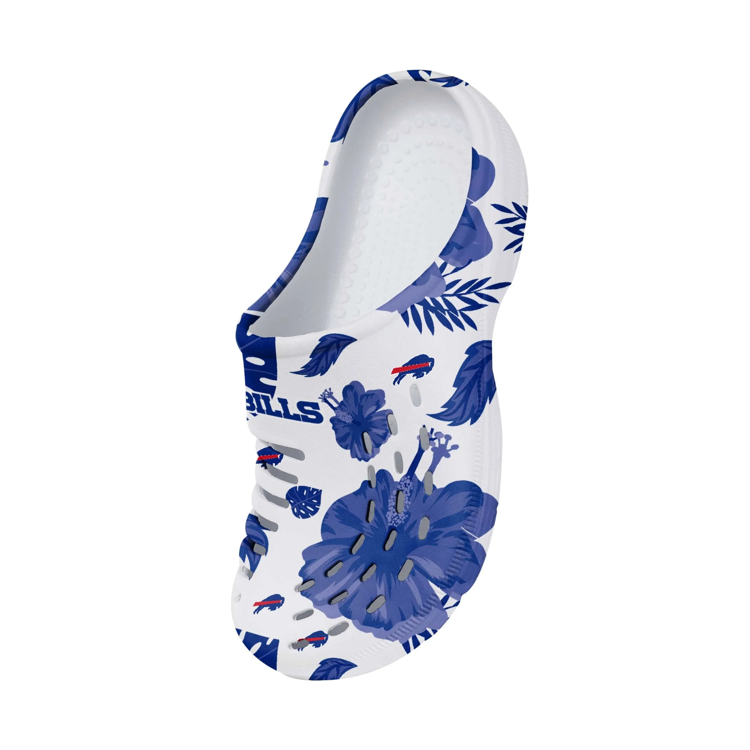 Buffalo Bills NFL Womens Floral White Clog