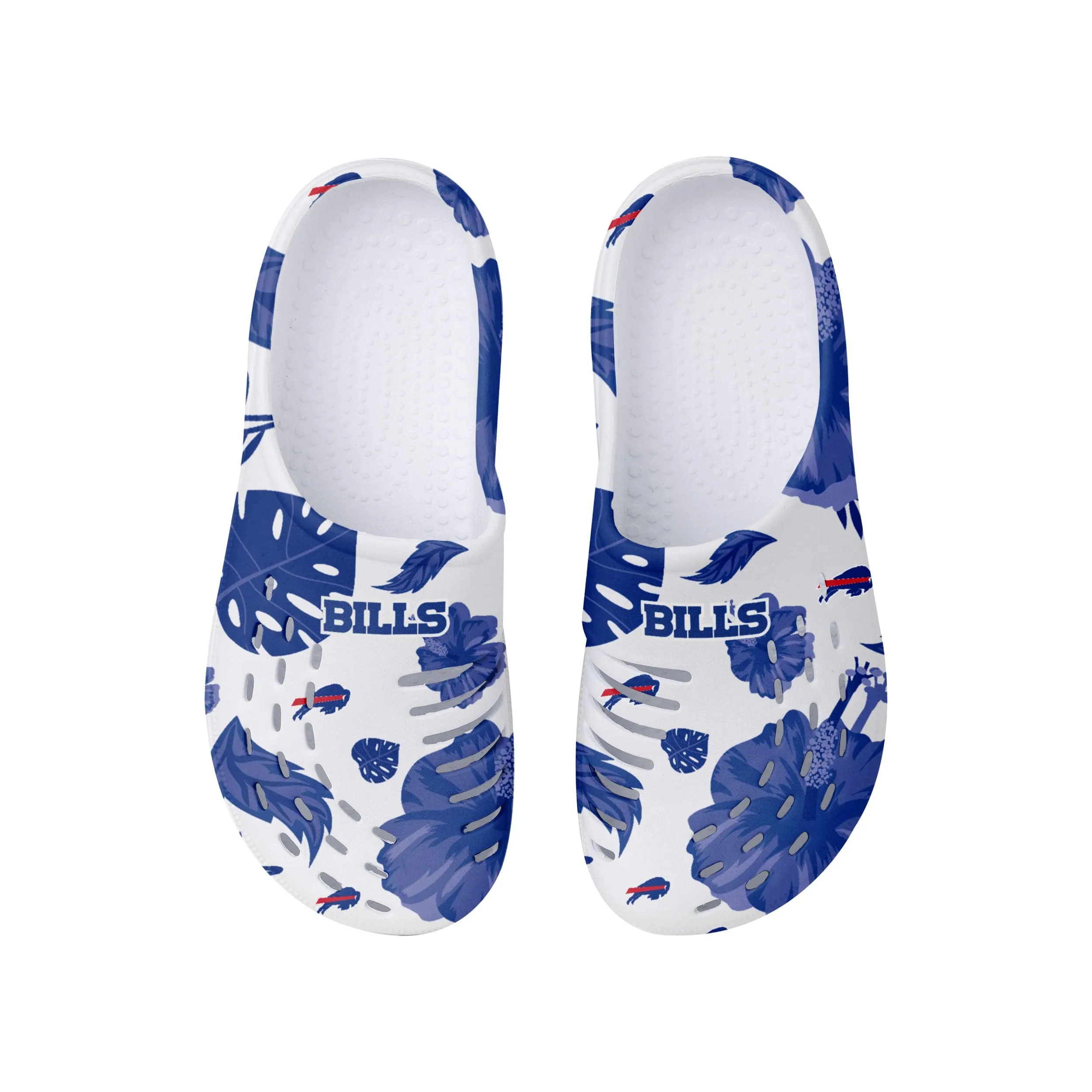 Buffalo Bills NFL Womens Floral White Clog