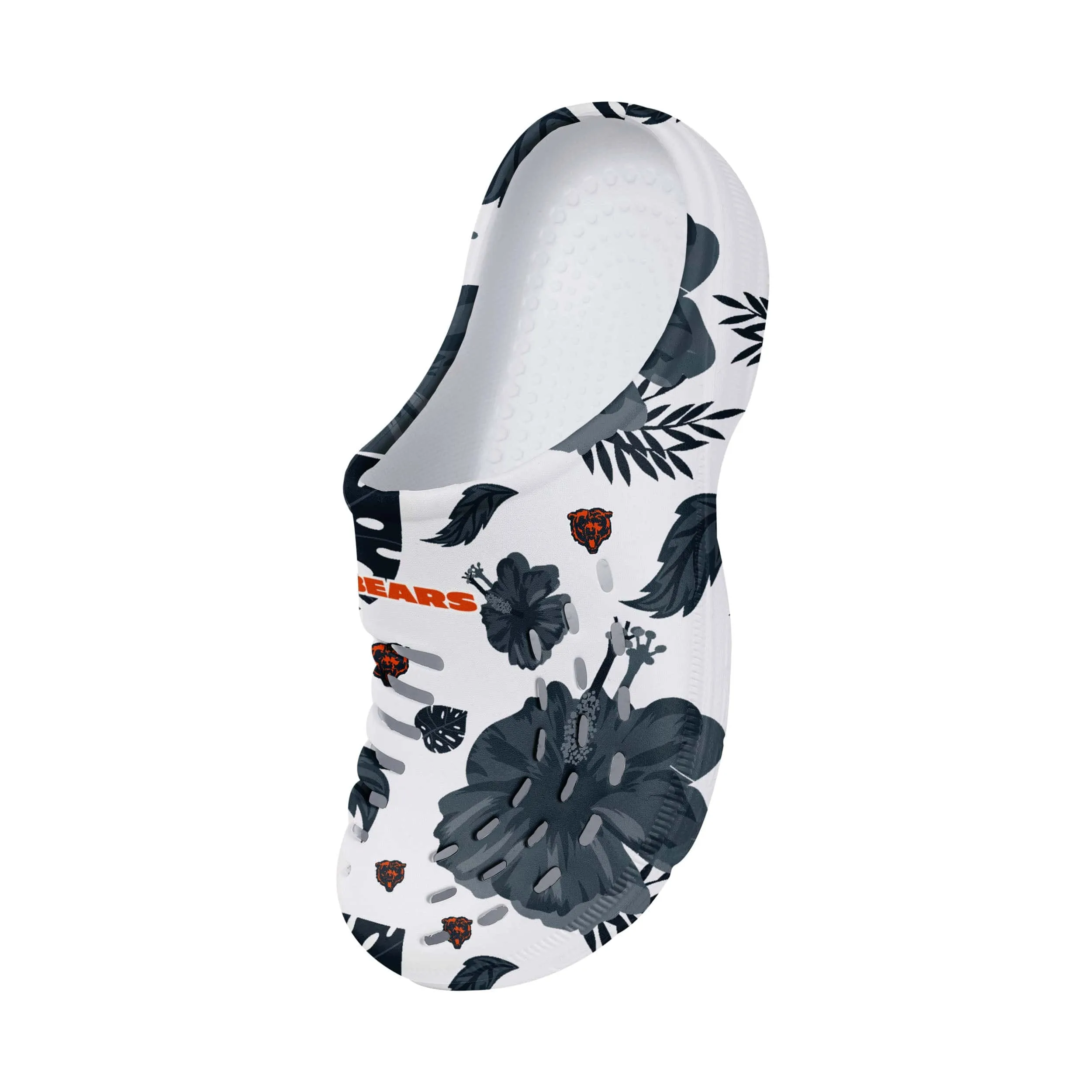 Chicago Bears NFL Womens Floral White Clog