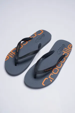 Crocodile Flip Flop-Grey
