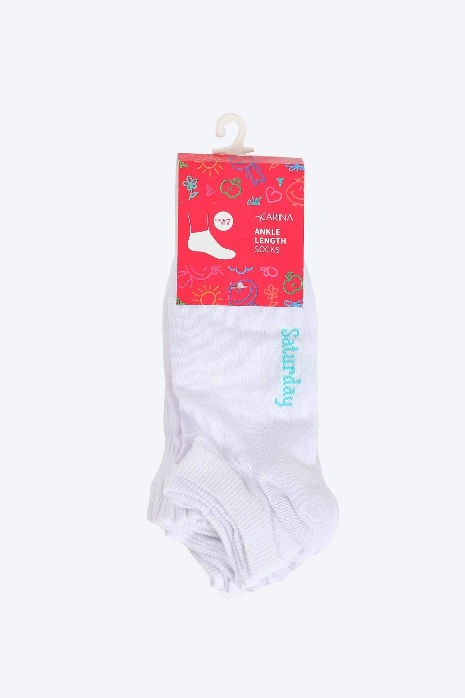 Girly Ankle Length Socks - 7 Pairs