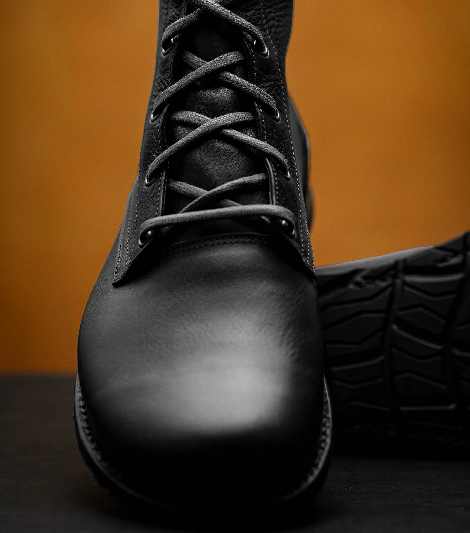 Goodyear Welted Barefoot Chukka Boots - Black