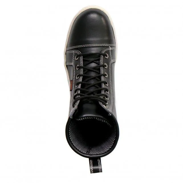 Hot Leathers BTM1014 Men's Black and White Leather 6-inch Riding Sneaker