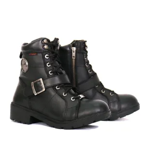 Hot Leathers Women's 6" Full Lace Front Boots With Buckle