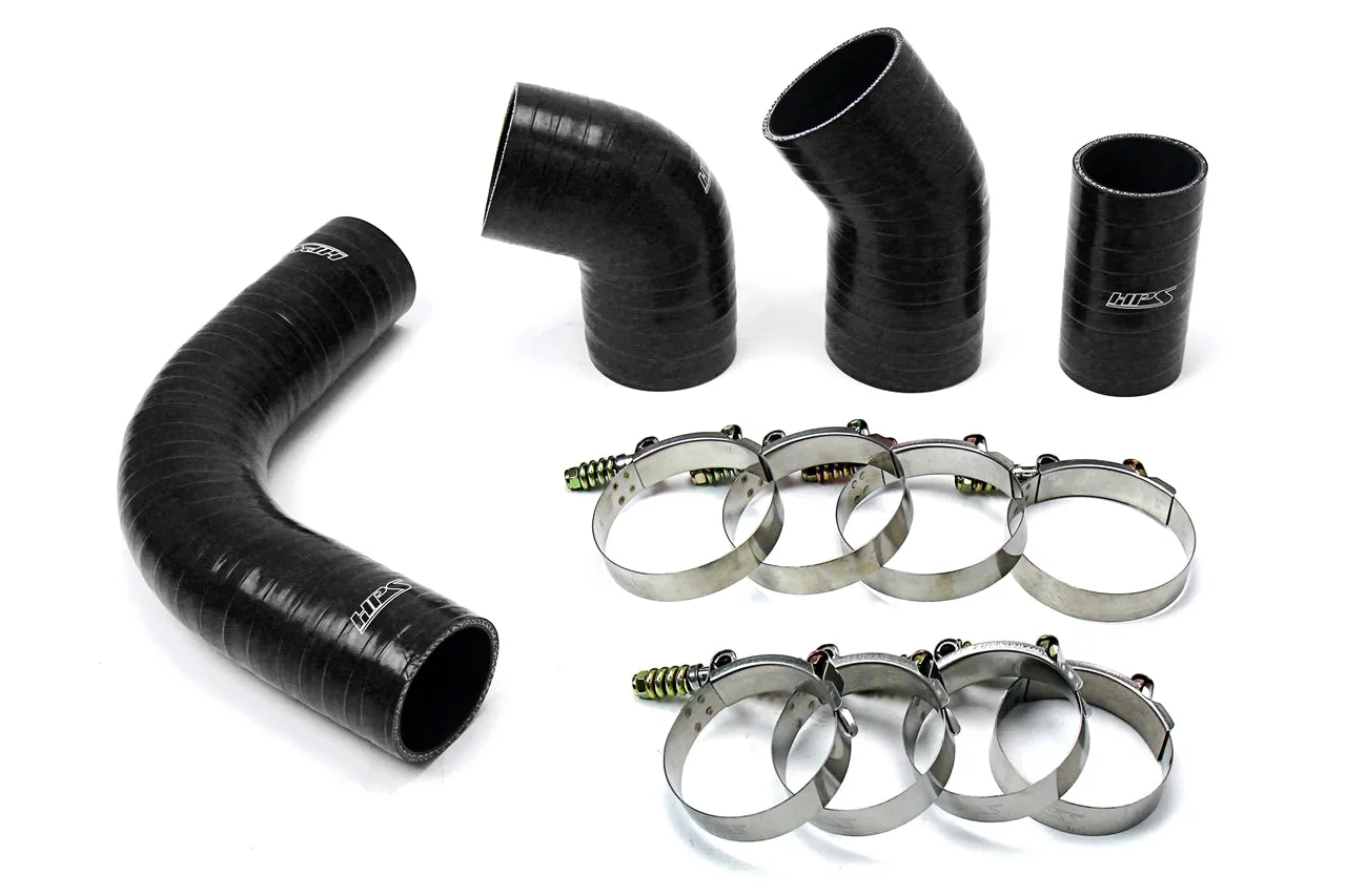HPS Silicone Intercooler Hoses Chevy Silverado 2500 HD/3500 6.6L Duramax LB7 Diesel (02-04) [High Temp Aramid Reinforced Boots Kit] Orange or Black