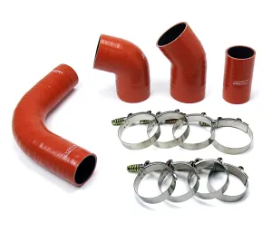 HPS Silicone Intercooler Hoses Chevy Silverado 2500 HD/3500 6.6L Duramax LB7 Diesel (02-04) [High Temp Aramid Reinforced Boots Kit] Orange or Black