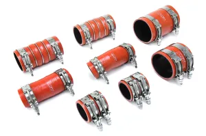 HPS Silicone Intercooler Hoses Ford F150 Raptor 3.5L Ecoboost (2017-2023) [High Temp Aramid Reinforced Boots Kit] Orange