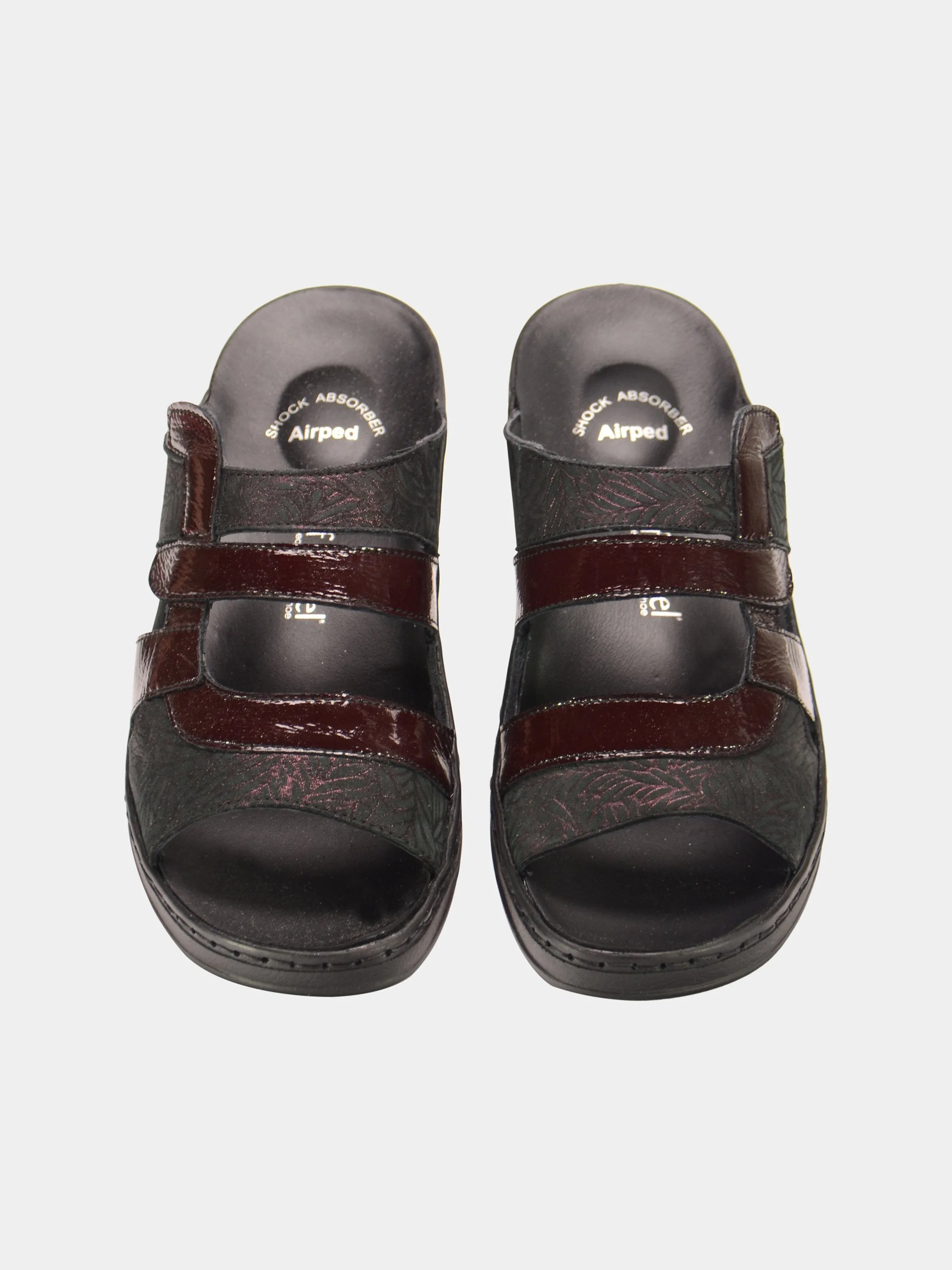 Josef Seibel Women Patent Strap Slider Leather Sandals