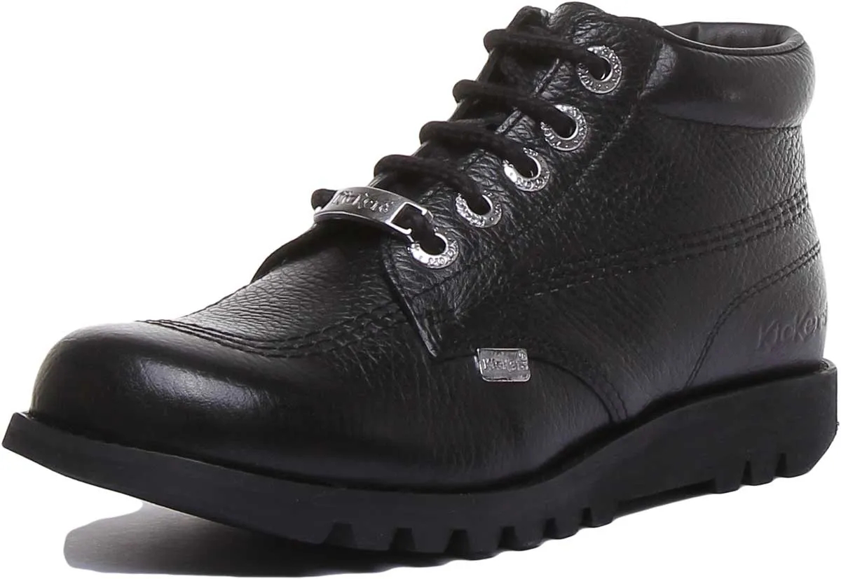 Kickers Kick Hi Luxe In Black in Women UK Size 3 - 8