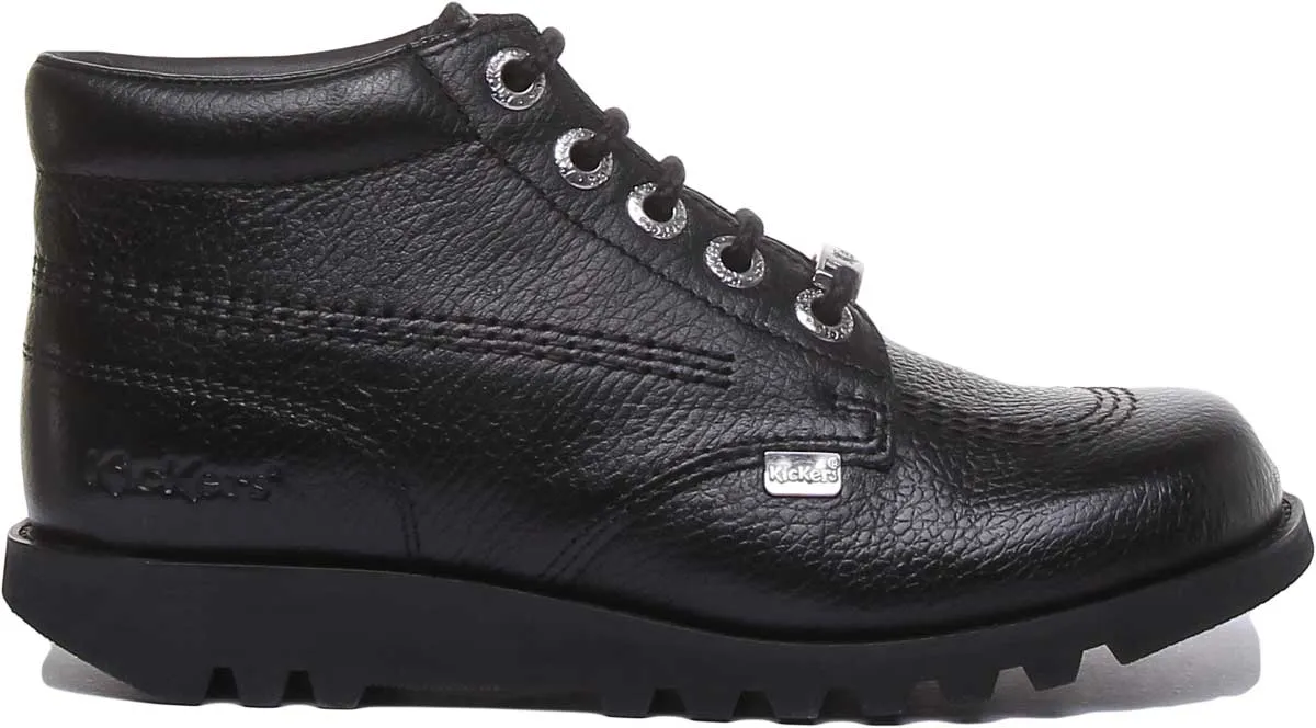 Kickers Kick Hi Luxe In Black in Women UK Size 3 - 8