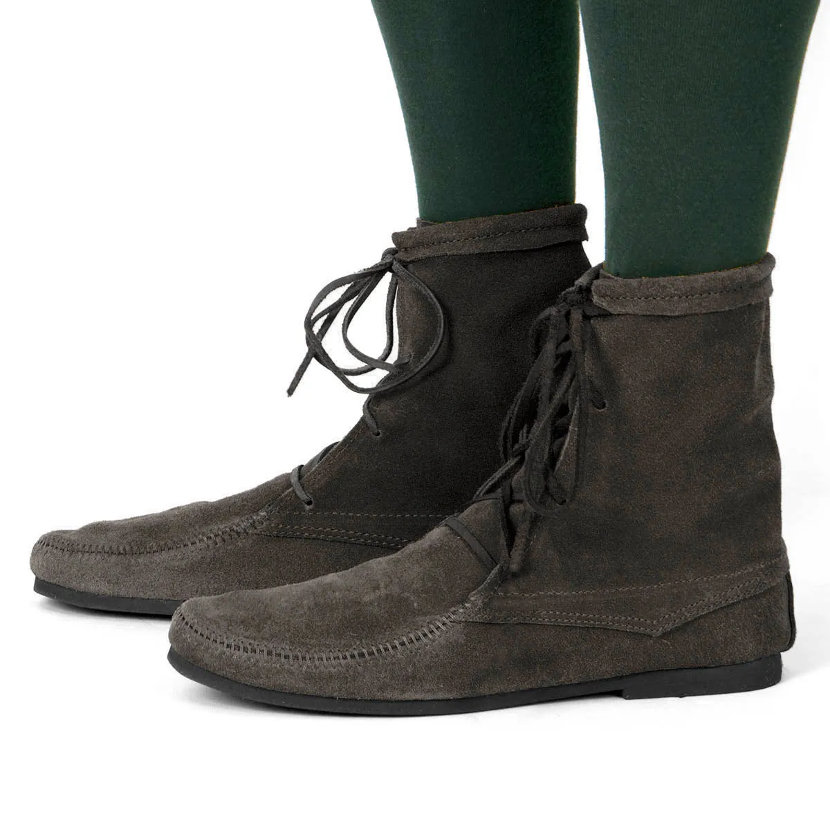 Low Suede Boots without Fringe
