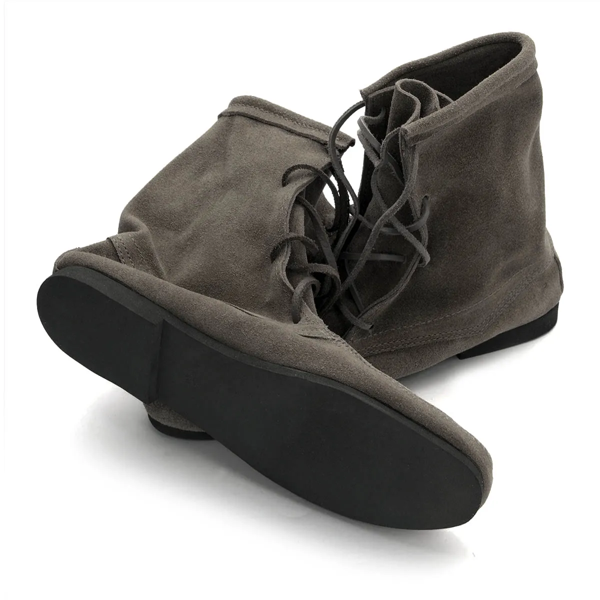 Low Suede Boots without Fringe