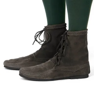 Low Suede Boots without Fringe