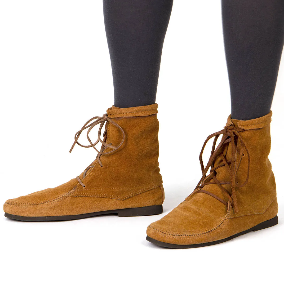 Low Suede Boots without Fringe