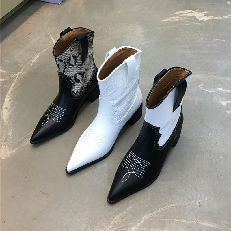 LUXE SEVEN DESIGN WESTERN PULL ON COWBOY BOOTS