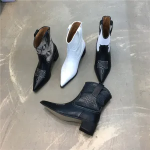 LUXE SEVEN DESIGN WESTERN PULL ON COWBOY BOOTS
