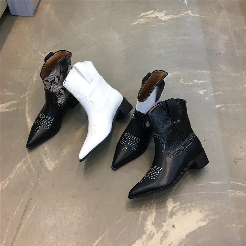 LUXE SEVEN DESIGN WESTERN PULL ON COWBOY BOOTS