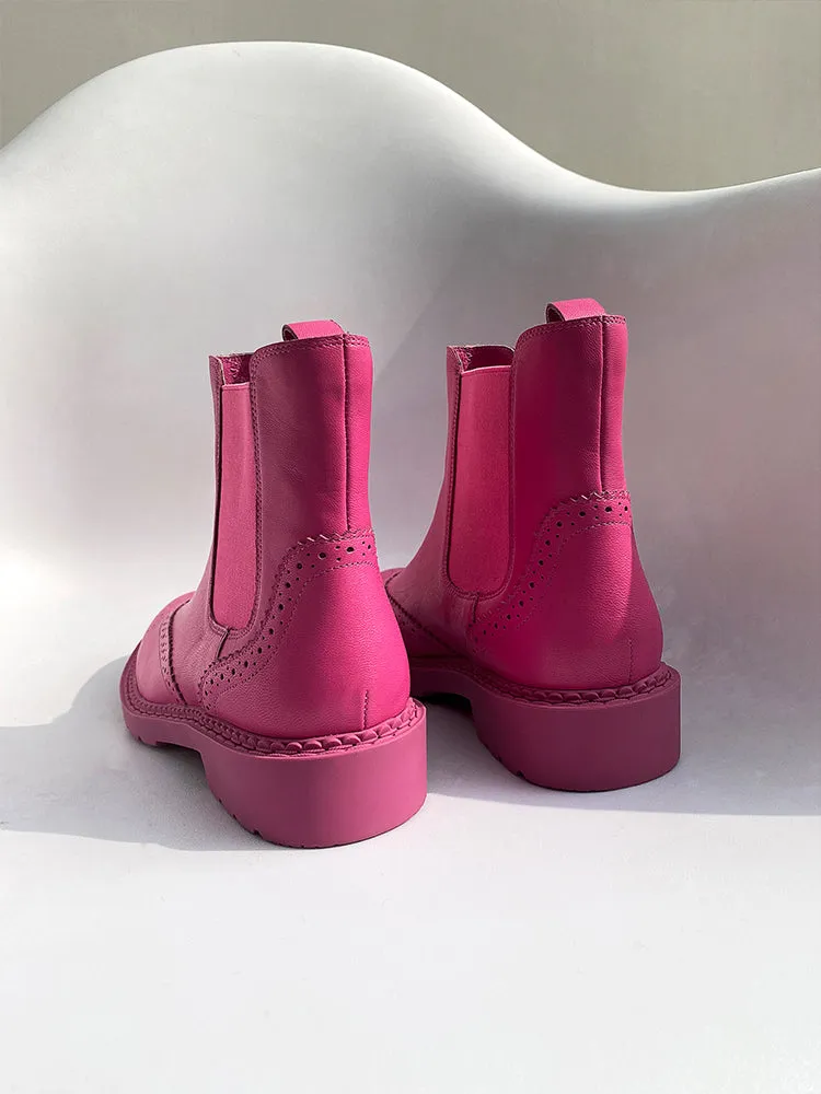 LUXE SEVEN DESIGN WIDE FIT CHUNKY CHELSEA BOOTS