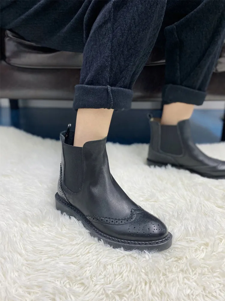 LUXE SEVEN DESIGN WIDE FIT CHUNKY CHELSEA BOOTS