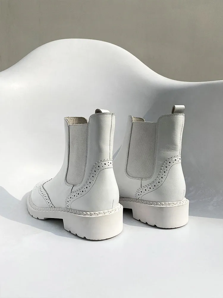 LUXE SEVEN DESIGN WIDE FIT CHUNKY CHELSEA BOOTS
