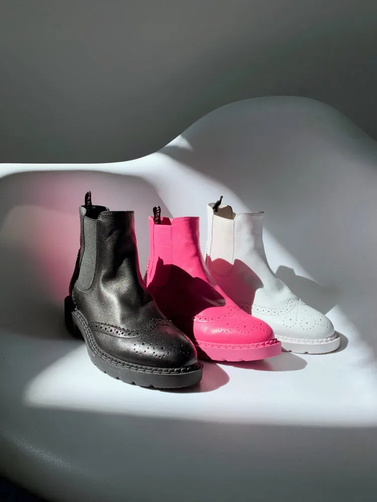 LUXE SEVEN DESIGN WIDE FIT CHUNKY CHELSEA BOOTS