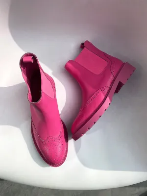 LUXE SEVEN DESIGN WIDE FIT CHUNKY CHELSEA BOOTS