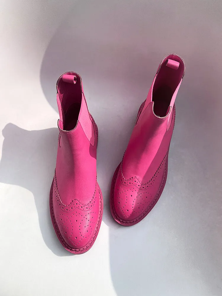 LUXE SEVEN DESIGN WIDE FIT CHUNKY CHELSEA BOOTS