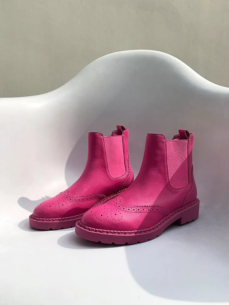 LUXE SEVEN DESIGN WIDE FIT CHUNKY CHELSEA BOOTS