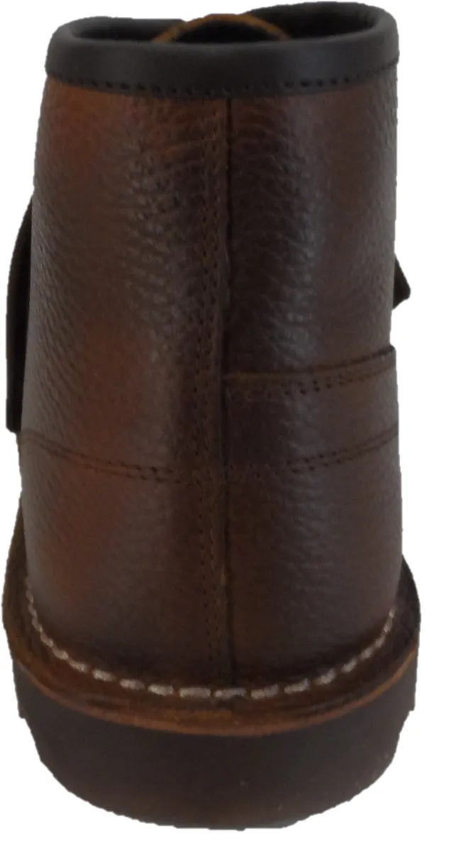 Mens Original 1970's Style Brown Grain Leather Monkey Boots