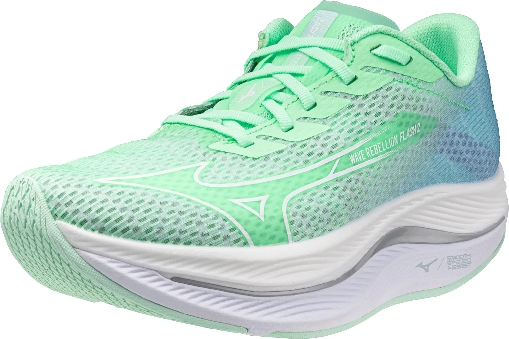 Mizuno Wave Rebellion Flash 2 Womens Running Shoes - Green