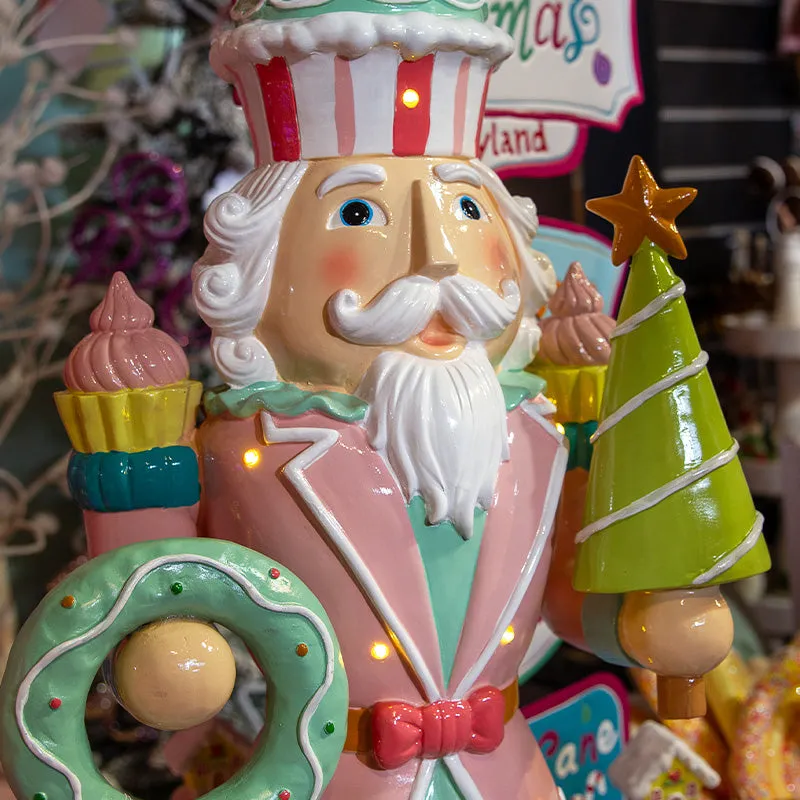Nutcracker With lights Pink Jacket and Red Boots 107cm