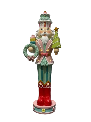 Nutcracker With lights Pink Jacket and Red Boots 107cm