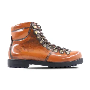 Patrick - Men's Tan Box Leather High Shine Boot