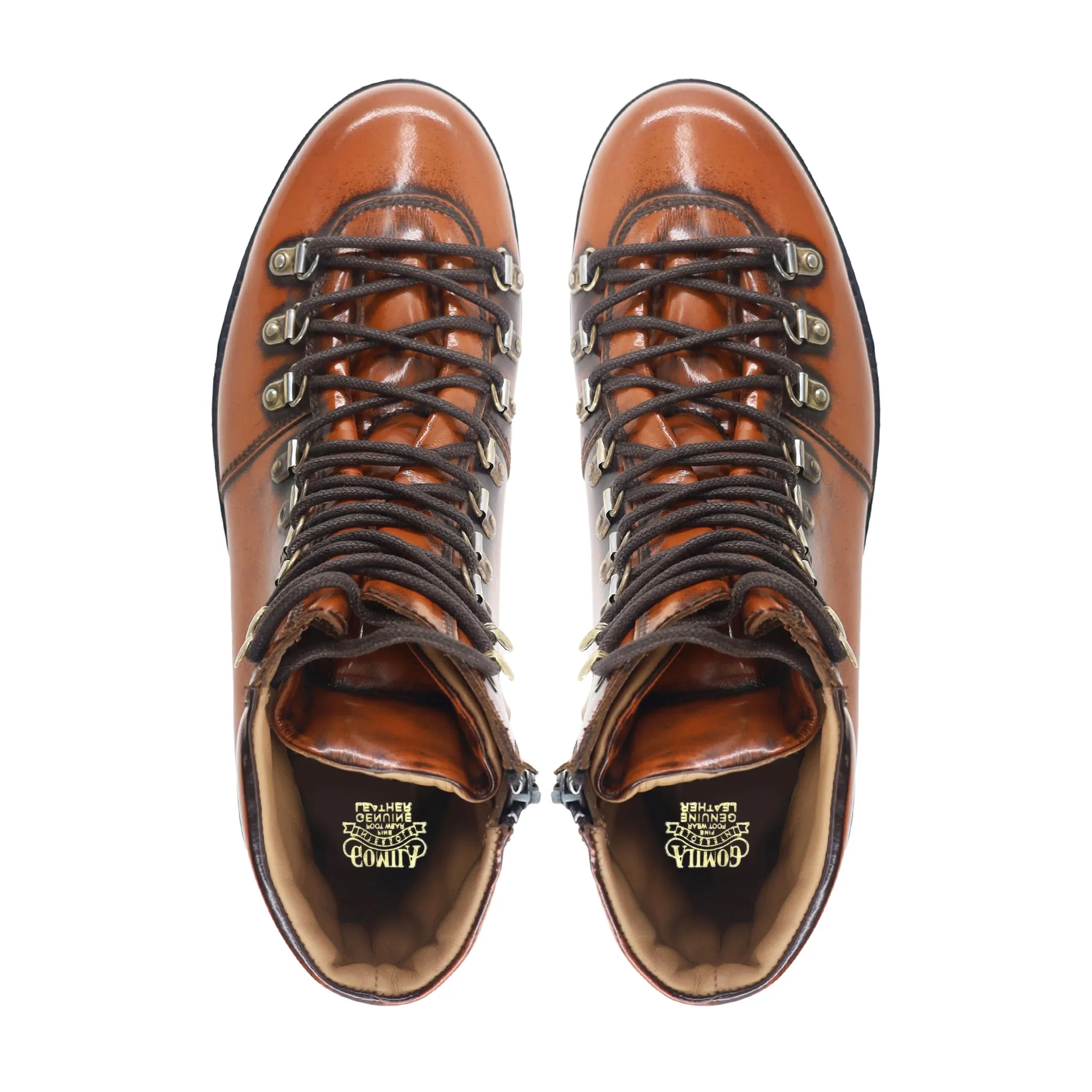 Patrick - Men's Tan Box Leather High Shine Boot