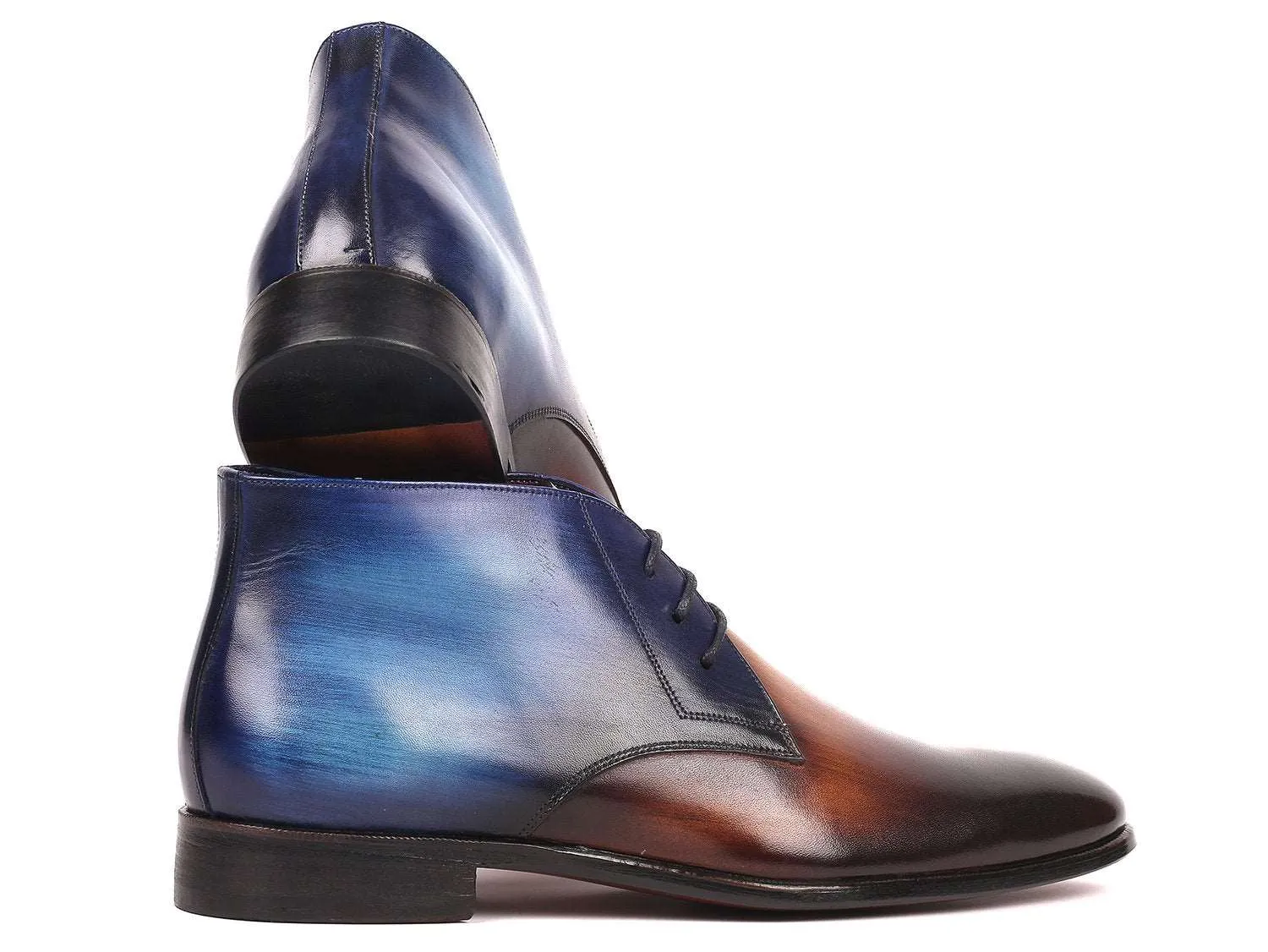 Paul Parkman Men's Brown & Blue Chukka Boots
