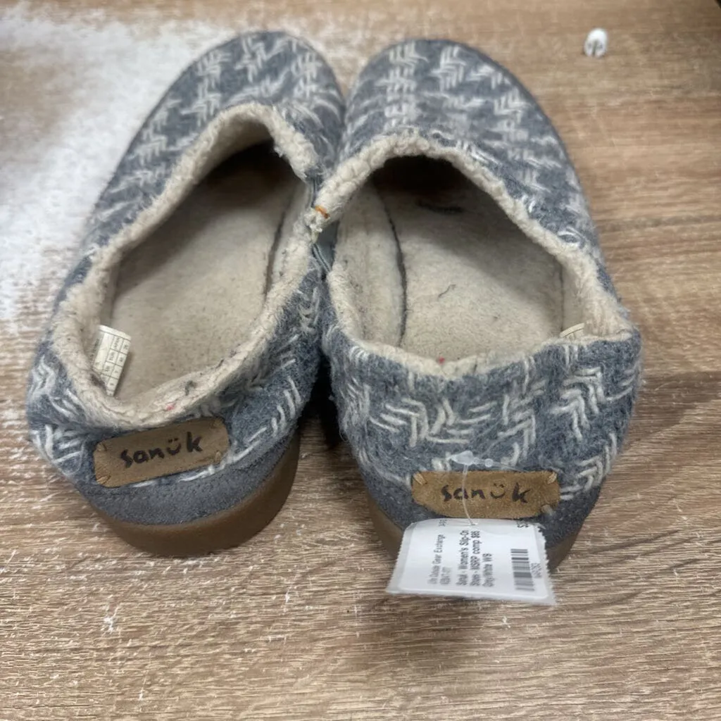 Sanuk - Women's Slip-On Shoes - MSRP comp $85: Grey/White-women-W9