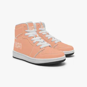 Sixty Eight 93 Logo White Peach Kids High-Top Shoes