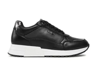 SNEAKERS NERA DETTAGLI ARGENTO
