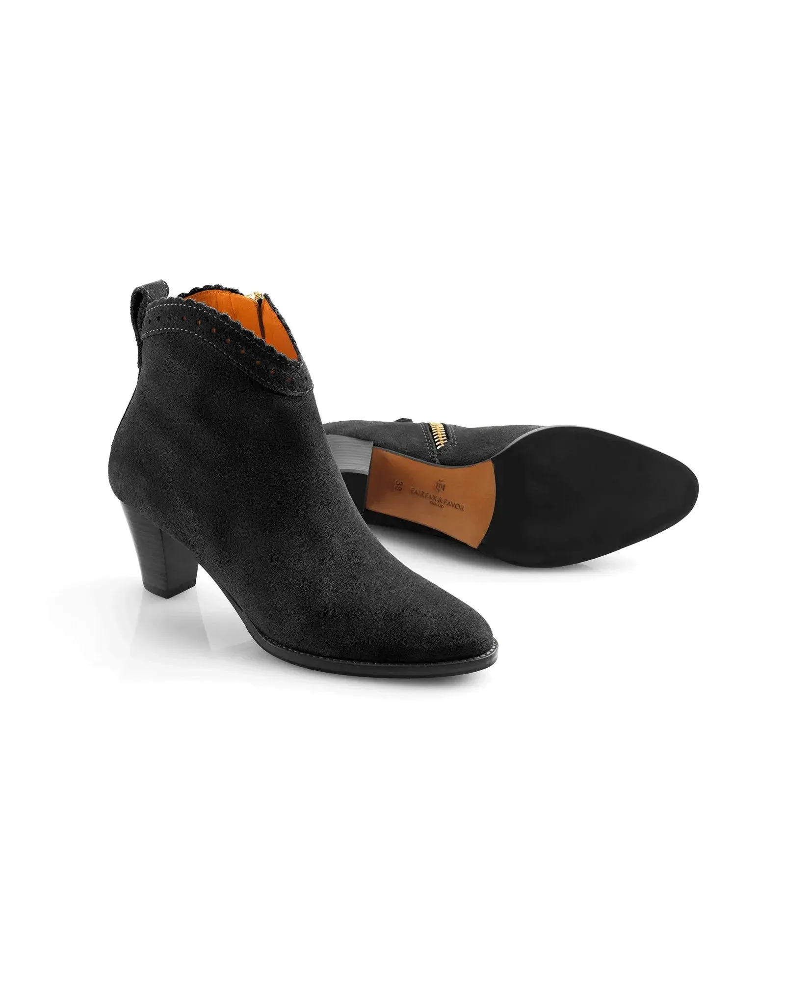 The Regina Ankle Boot in Black Suede