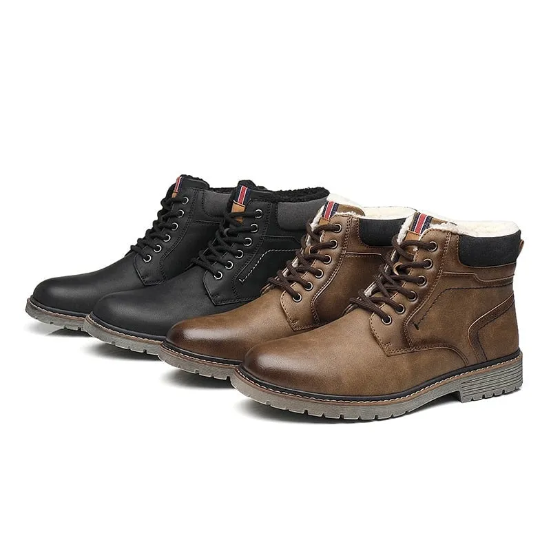 West Louis Designer Handmade Faux Fur Leather Winter Boots