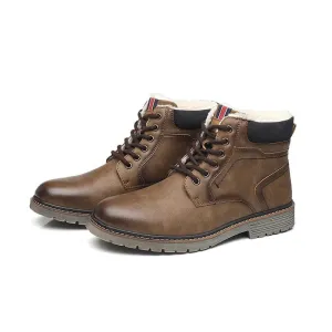 West Louis Designer Handmade Faux Fur Leather Winter Boots